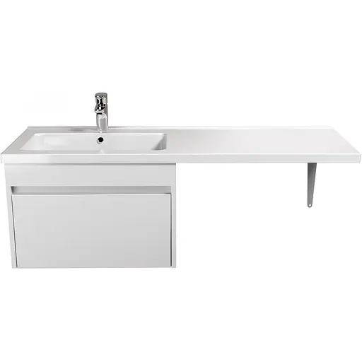 Тумба Мойдодир Wing 60-А-W з умивальником Rodeo 120 L з крилом над пралкою підвісна Білий - фото 1