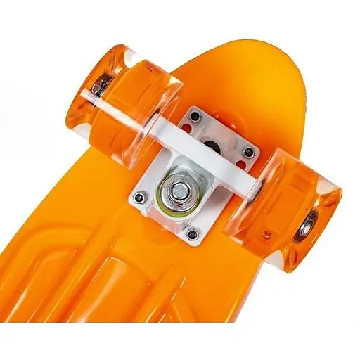 Скейт Пенни Борд A-Toys Penny Board Maraton со светящимися колёсами с декой 55 см оранжевый - фото 2