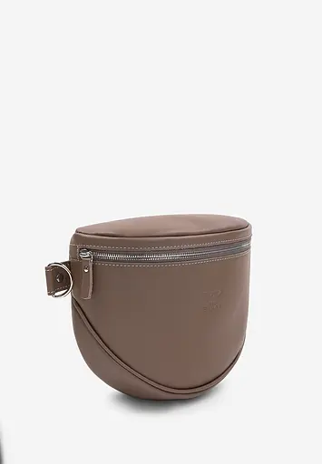 Шкіряна сумка поясна-кроссбоді Vacation темно-бежевий - фото 3