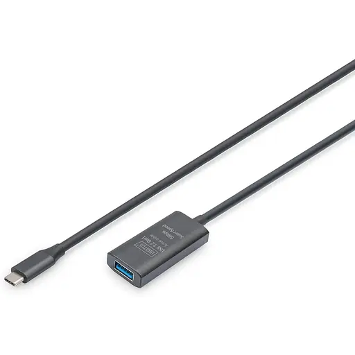 Digitus Подовжувач USB 3.2 Gen1 Active Cable 5G, C/M-A/F, 10м, чорний