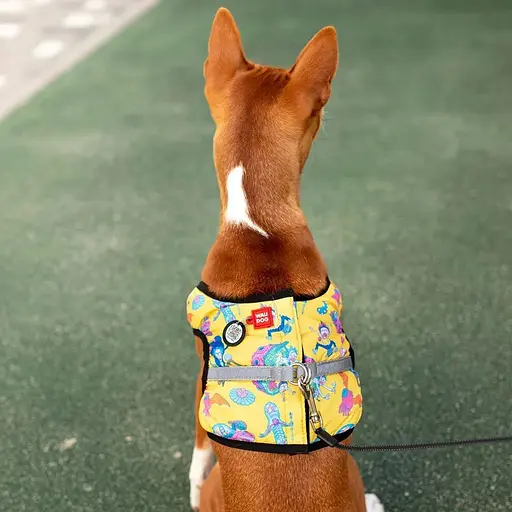 Шлейка для собак Waudog Clothes мягкая с QR-паспортом, рисунок "Рик и Морти 3", S1 - фото 4