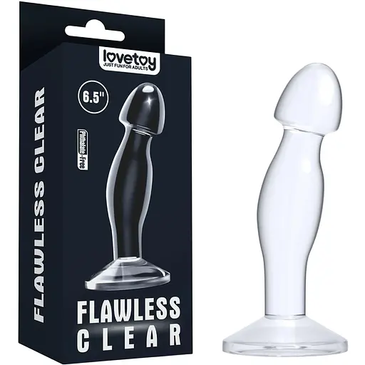 Анальна пробка LoveToy Flawless 16.5 см (прозорий)