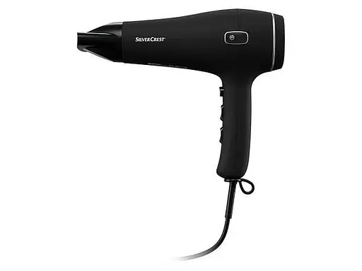 Фен з дифузором і іонізацією SilverCrest SHTK 2000 A1 автоматична смотка кабелю 1 шт. чорний (33705-IS) - фото 2