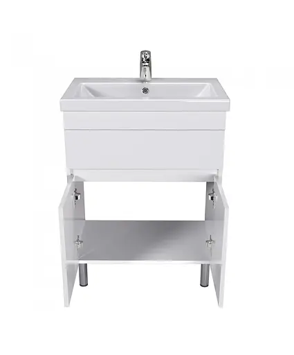 Тумба Мойдодир City White 70 з умивальником Cosmopolitan 70 Білий підлогова Білий - фото 5