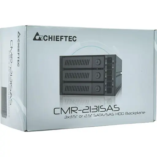 Внешний карман Chieftec CMR-2131SAS 2x5.25" - 3x3.5" HDDs Hot-Swap Metal (CMR-2131SAS) - фото 4