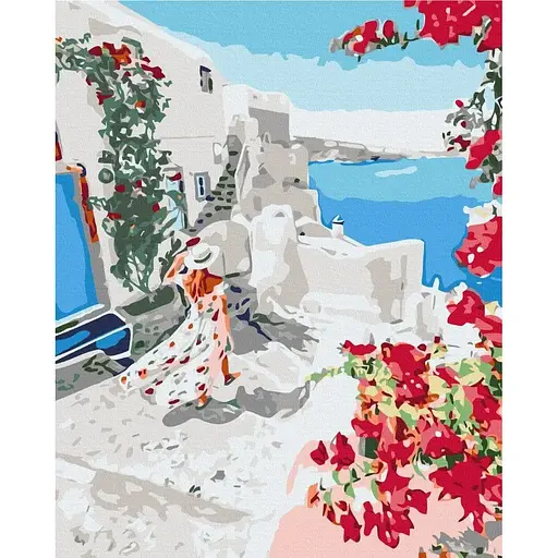 Картина по номерам на підрамнику Brushme Квітуча Греція - фото 1