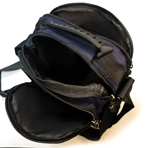 Чоловіча сумка наплічна синій Lanpad sum0028745 - фото 4