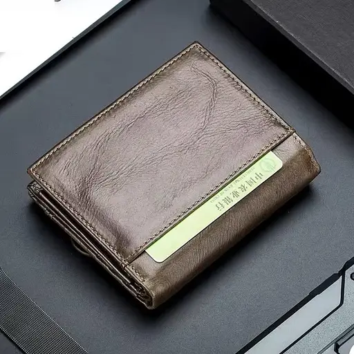 Мужской кожаный кошелек BULL 12х9.5х2.5 см acs0029254 - фото 6