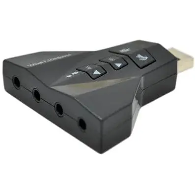 Контроллер Voltronic Power, USB-звуковая карта, 7.1-канальный 3D-звук, поддержка Windows 7, в блистерной упаковке - фото 1