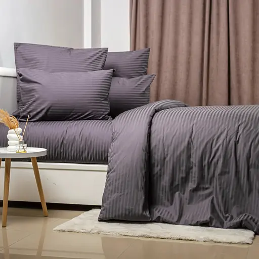 Пододеяльник ТЕП Страйп Сатин Premium Graphite 180 х 215 см (2-04853_34874) - фото 1