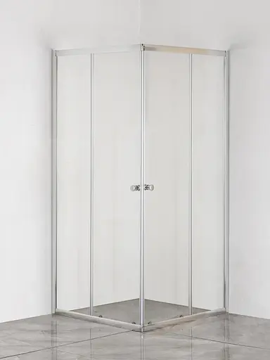 Душевая кабина без поддона Mixxus Cubic SC01-90x90x185-TR хром прозрачное стекло 4 мм MI6906, Универсальная, прозрачная, хром - фото 2