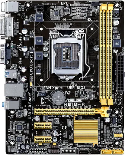 Материнская плата ASUS H81M-K (H81M-K) (Socket 1150, Intel H81, Micro-ATX) Б/у - фото 1