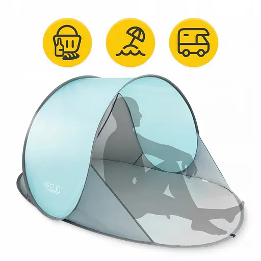 Намет пляжний 4FIZJO Pop-Up 195 x 120 см саморозкладний Grey/Mint (P-5905973401432) - фото 7