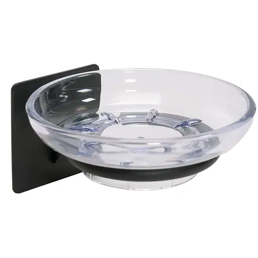 Мыльница Rea 322190A black REA-77038, Черный матовый - фото 2