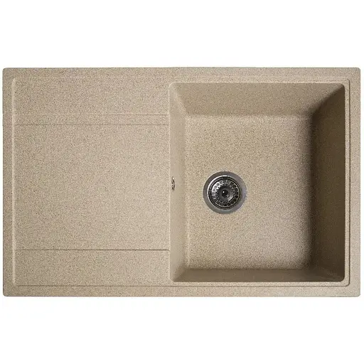 Гранітна кухонна мийка Romzha Jorum 78 Piesok (301) з крилом - фото 1
