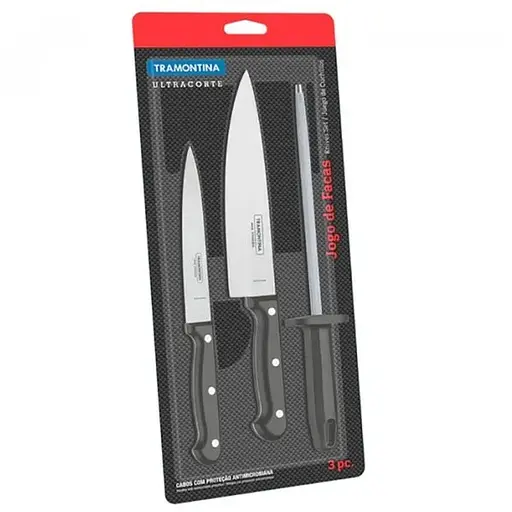 Набір ножів з 3 предметів Tramontina Ultracorte 23899/072