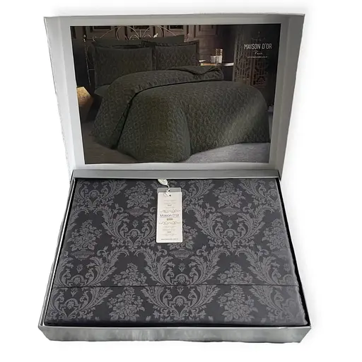 Постільна білизна Emeral Antrasit Сатин-Бамбук Maison D'or pbe0051923 - фото 1