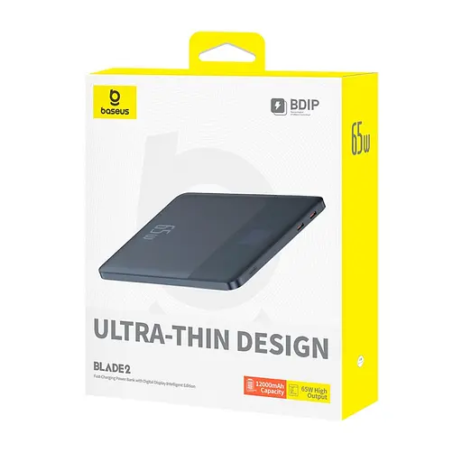 Зовнішній акумулятор Baseus Blade2 Fast-Charging Power Bank 12000 mAh 65W синій - фото 2