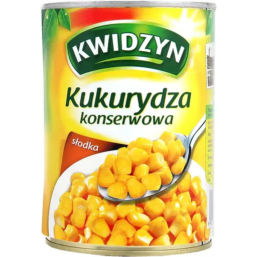Уценка. Кукуруза сахарная Kwidzyn консервированная 400 г (468763)