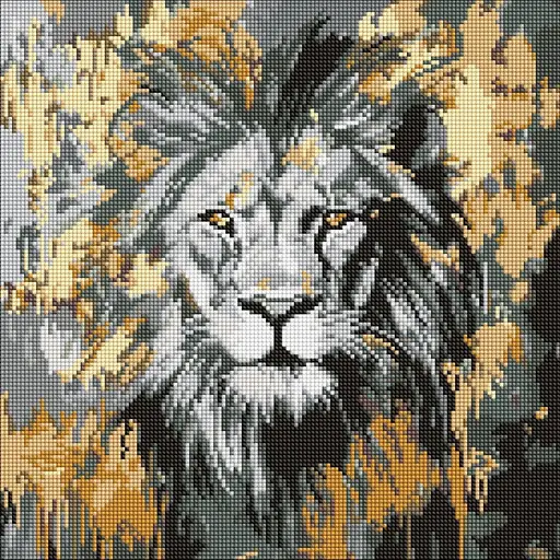 Алмазная мозаика Золотой Лев ©art_selena_ua Идейка AMO8259, 40х40 см - фото 1