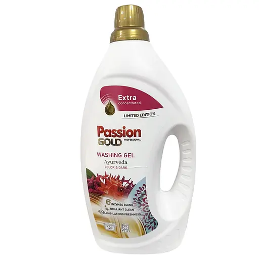 Гель для прання Passion Gold  Ayurveda Аюрведа для кольорових та темних тканин 100 прань 3.5 л