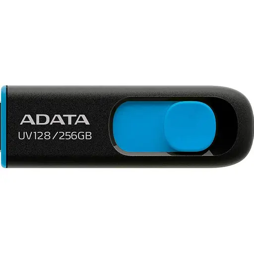 Флеш-накопичувач Adata Flash 256Gb USB 3.2 UV 128 Black/Blue (AUV128-256G-RBE) - фото 1