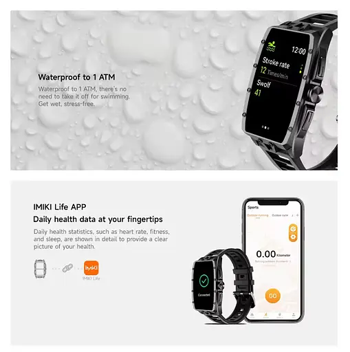 Смарт-часы Smart Watch iMiki MB-1 Super AMOLED 1.64 (456x280) 230мАч Silver - фото 7