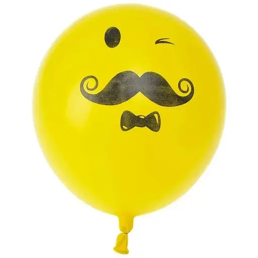 Воздушные шарики Смайлик с усами 12