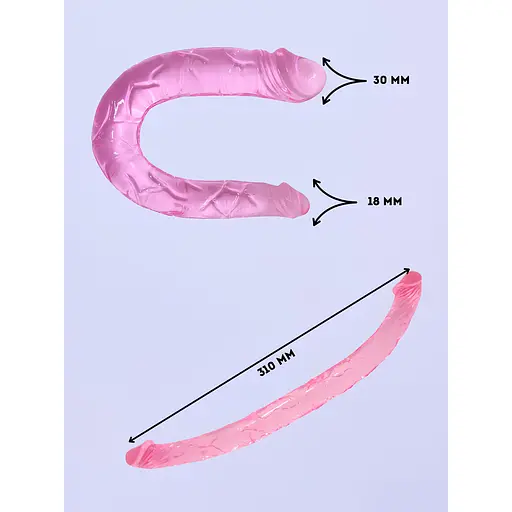 Фалоімітатор Passion Double Dong двосторонній рожевий (4821002030378) - фото 2