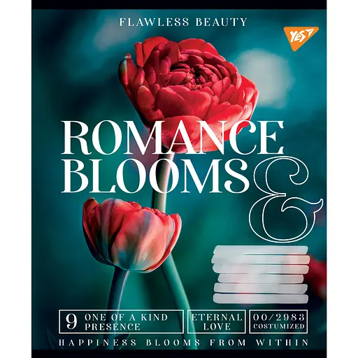 Уцінка.  Набір зошитів Yes Romance Blooms A5 в клітинку 36 листів 15 шт. - фото 1