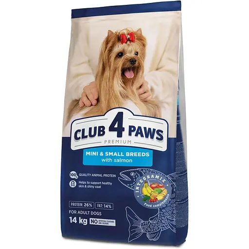Сухий корм Club 4 Paws Premium малі та міні породи собак з  лососем 14 кг - фото 1