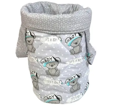 Корзина для игрушек Moontime "Тедди серые" - фото 1