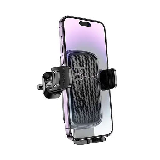 Автотримач для телефона HOCO H78 Vista push-type car holder (air outlet) Black Metal Gray - фото 7