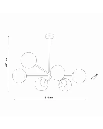 Люстра Tk Lighting 4606 Cadix G9 6x6W IP20 - фото 3
