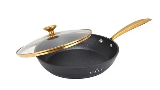 Сковорода глибока Edenberg EB-3418 з мармуровим антипригарним покриттям та кришкою 24 см - фото 2