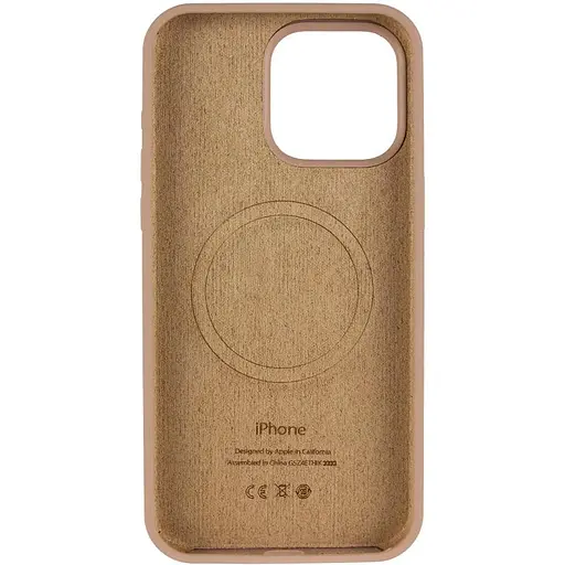 Чохол Epik Silicone Case AA Logo with MagSafe для Apple iPhone 13 Pro Max 6.7 Бежевий/Desert Gold - фото 3
