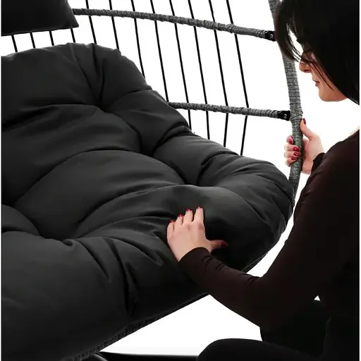 Підвісне крісло-кокон Di Volio Rona двомісне графітовий - фото 5