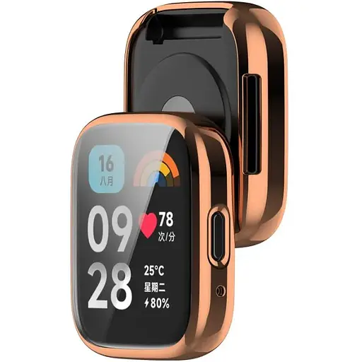 Чехол-накладка DK Silicone Face Case для Xiaomi Redmi Watch 3 Active / 3 Lite (rose gold) - фото 2