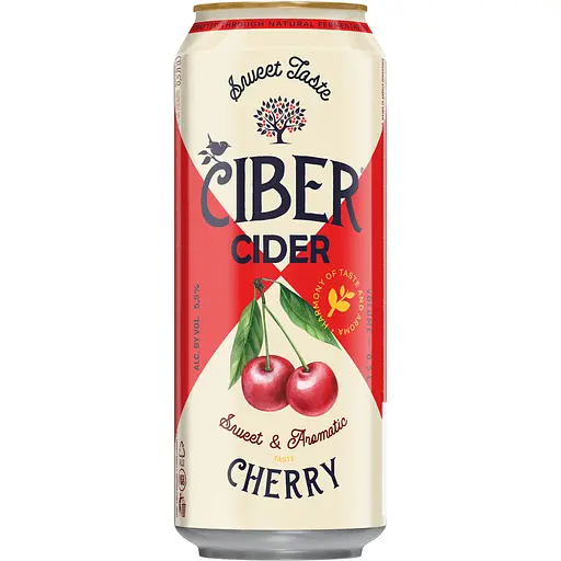 Сидр Ciber Вишня сладкий 5.5% 0.8 л ж/б