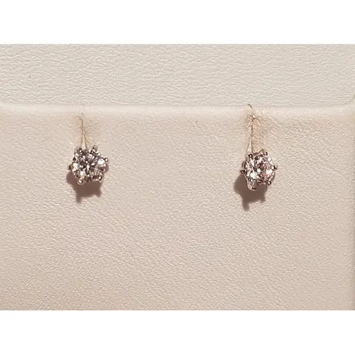 Золоті сережки-пуссети Імперія золота з фіанітами. СП020БИ - фото 2