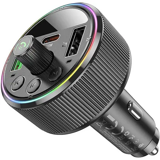 FM-трансмітер Hoco E82 Guerrero Black [116010] - фото 3