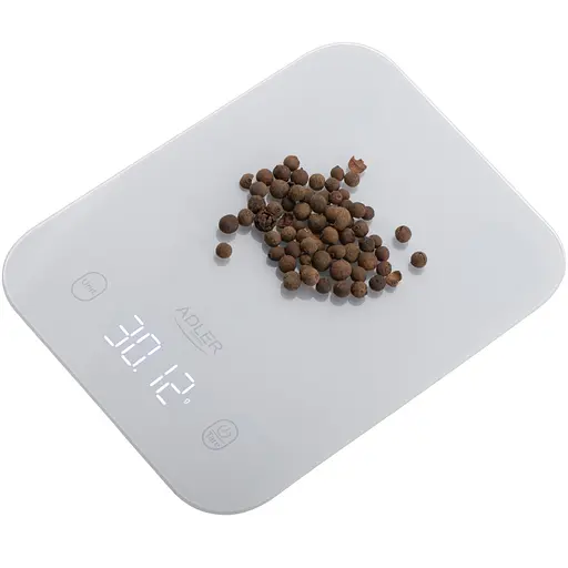 Ваги кухонні Adler AD 3181 grey електронні 10кг, г; кг, фунт 2хААА автовимкнення скло - фото 4