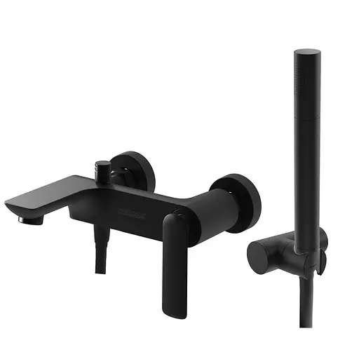 Змішувач для ванни Kohlman Experience black matt настінний KPL-QW110EB Чорний матовий - фото 1