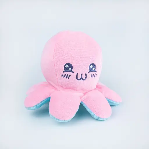 М`яка іграшка Восьминіг перевертень синій/рожевий 11см - фото 2