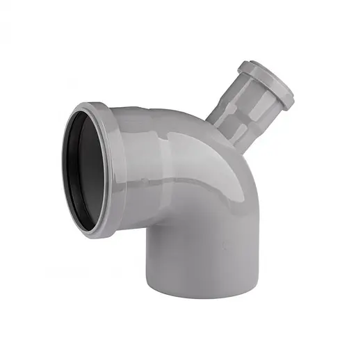 Колено TA Sewage 110x90° с отводом 50х67° SD00051467 - фото 1