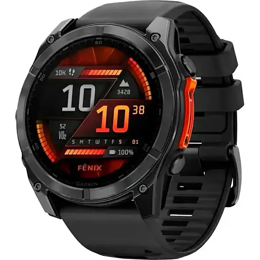 Смарт-годинник Garmin Fenix 8 51mm AMOLED Slate Gray with Black Silicone Band (010-02905-00)
