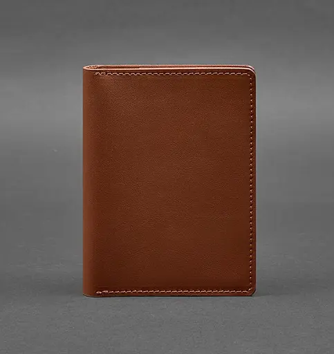 Кожаная обложка-органайзер для документов 6.1 светло-коричневый краст - фото 1