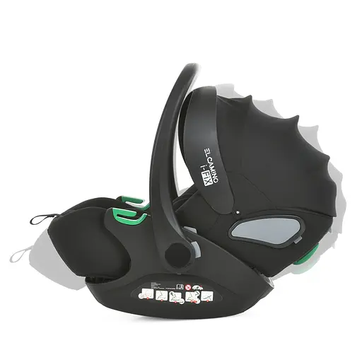 Автокрісло ME 1110 i-FIX Moon Black, i-SIZE R129, 40-87 см, регулювання, ISOFIX, Чорне - фото 5