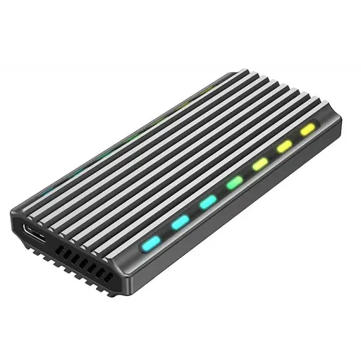 Кишеня зовнішня M.2 Gembird, Black, USB 3.1, формат M.2 шириною 22 мм: 2230, 2242, 2262, 2280, SATA та NVMe; підтримка ключів M-, B-, M+B, алюмінієвий корпус (EE2280-U3C-03)