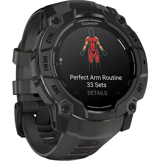 Смарт-часы Garmin Instinct 3 50mm AMOLED Black with Charcoal Band 010-03020-00 - фото 3
